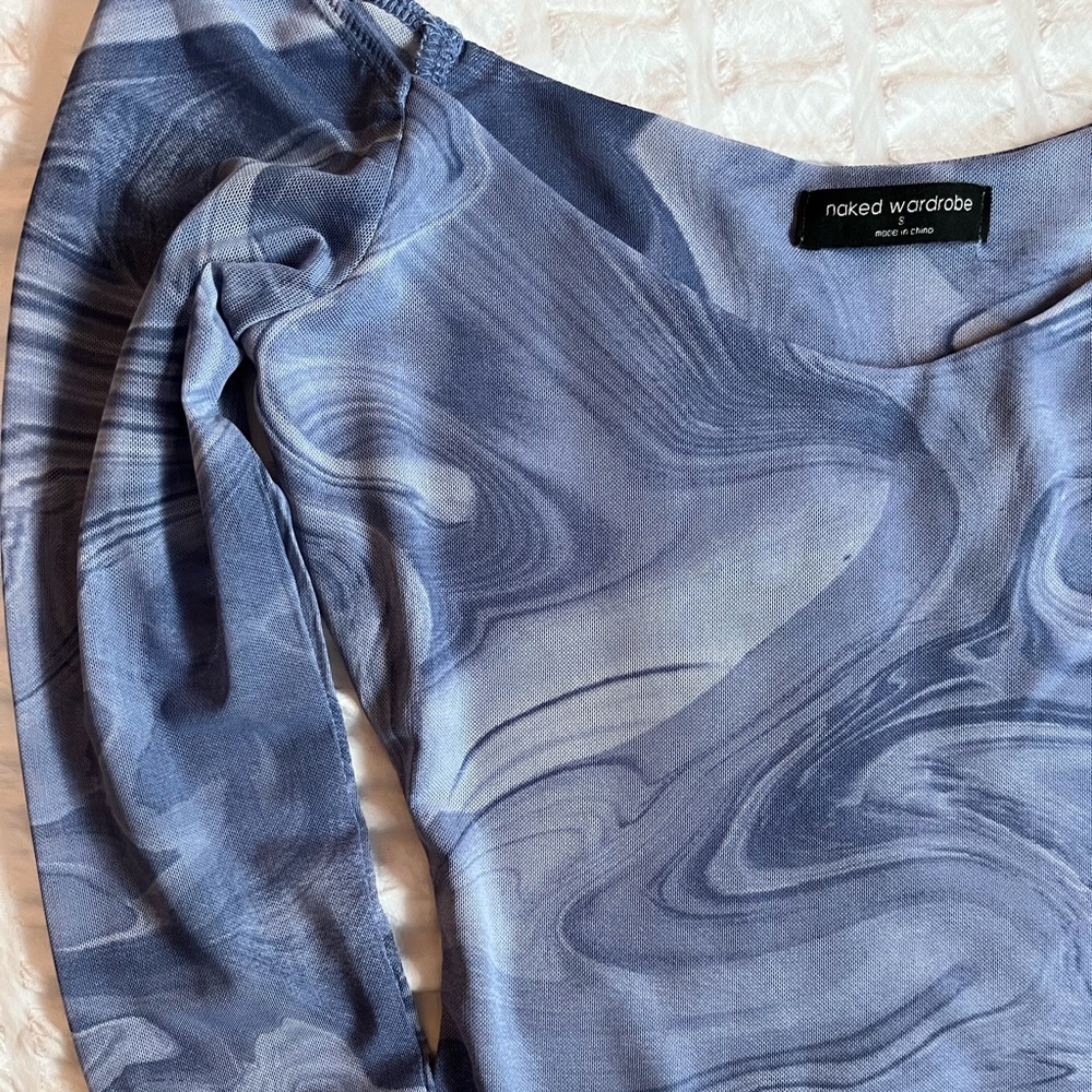 Naked Wardrobe Let’s Mesh Around Mini Dress